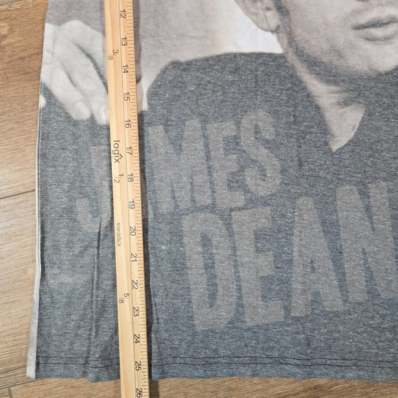 Vintage 90s James Dean T-Shirt Small Logo Vision All Over Print USA Made Grunge - Picture 5 of 7